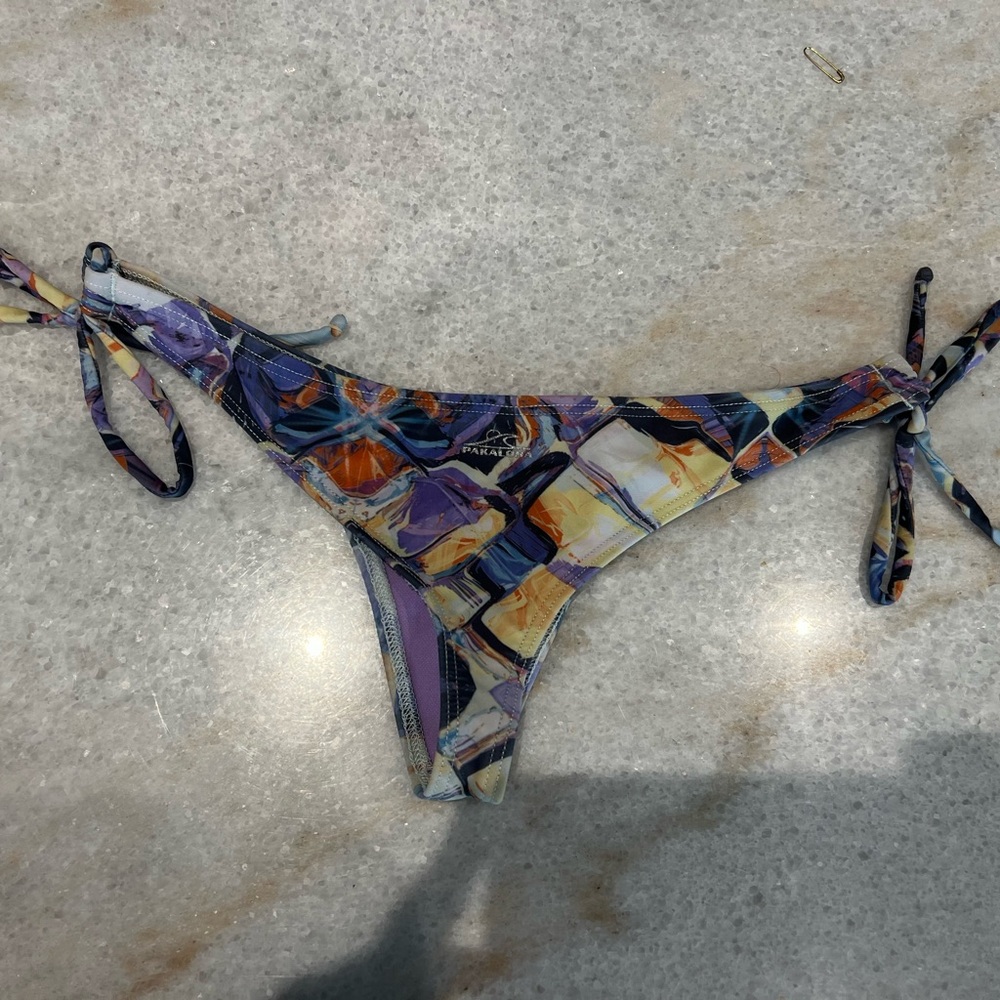 Versace Multicolor Abstract Bikini Bottom